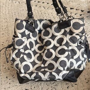 Stylish Black and White Patterned Women's Bag